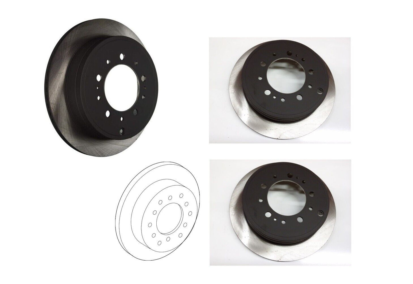 Rear Brake Rotors OEM Fit For Toyota Tundra Sequoia