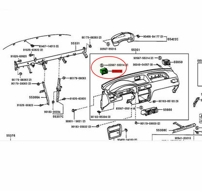 Register Assy Instrument Panel No. 3 Fit For Toyota Tercel