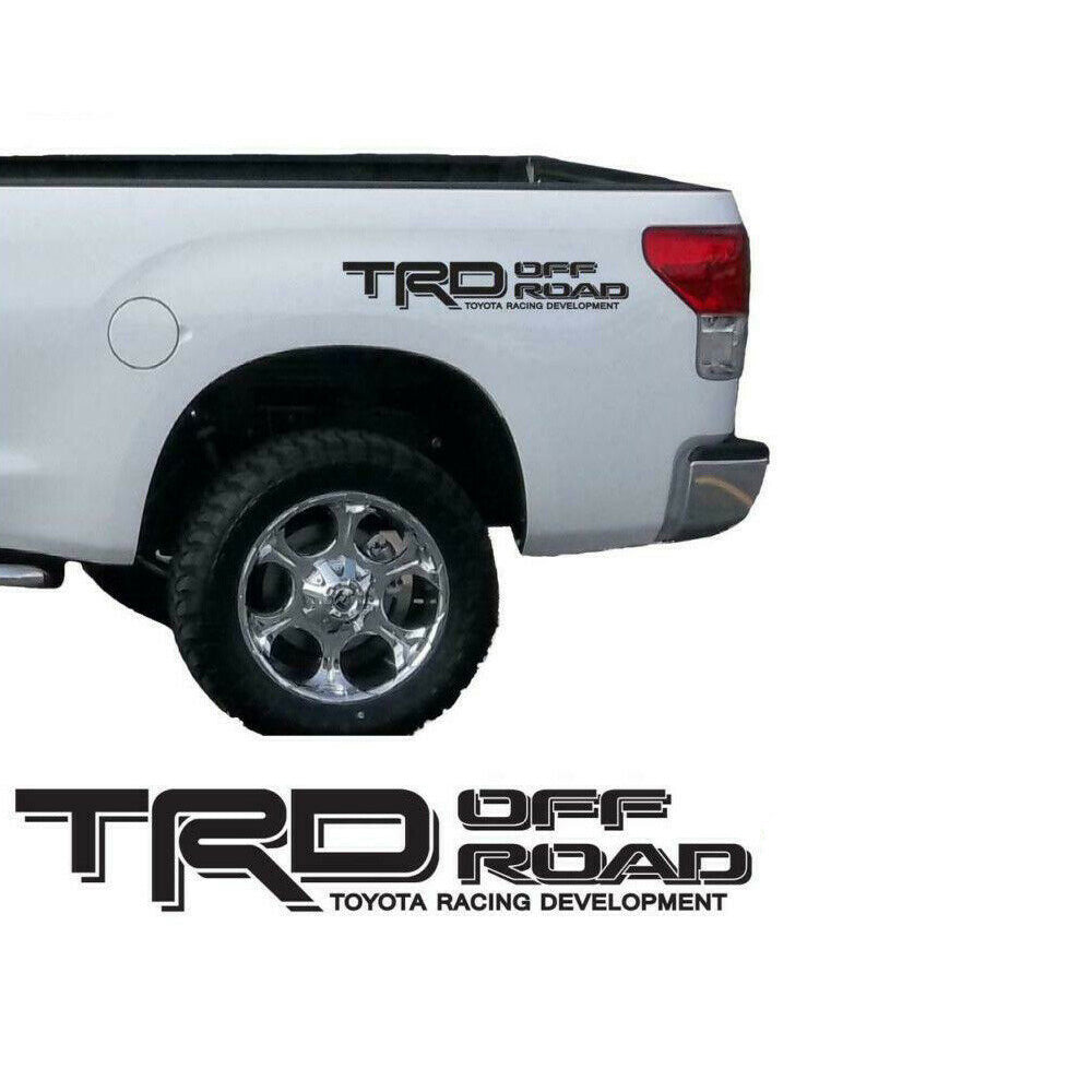 Sticker Trd Off Road Decals Toyota Tacoma Tundra Truck SET 1 Pair Black Gloss