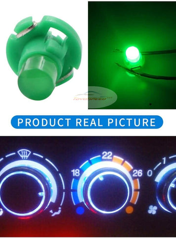 10pcs T3 LED Car Light Bulb Cluster Gauges Dashboard Green instruments Panel Fit For Honda Civic and Toyota Camry