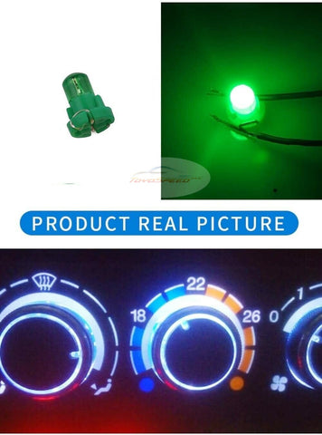 10pcs T4.2 LED Car Light Bulb Cluster Gauges Dashboard Green instruments Panel Fit For Honda Civic and Toyota Camry