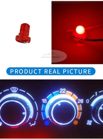 10pcs T4.2 LED Car Light Bulb Cluster Gauges Dashboard Red instruments Panel Fit For Honda Civic and Toyota Camry