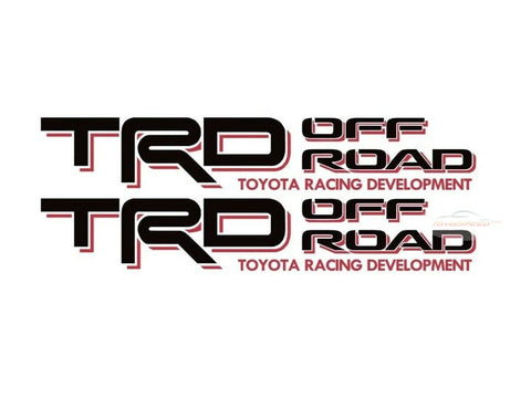 TOYOTA TRD OFF ROAD Decals Sticker 1PAIR truck bedside Black/Red Fit For Toyota Tacoma