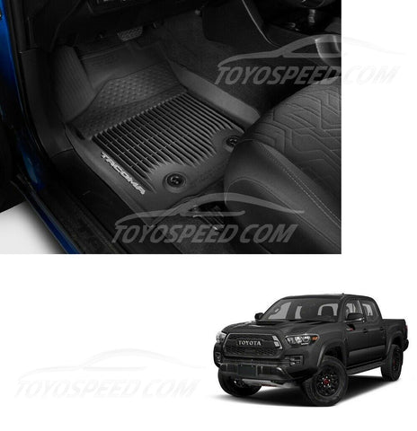 Weather Rubber, Double Cab All Floor Liner Mats, Fit Toyota Tacoma 2018-2021, code: PT9083517420