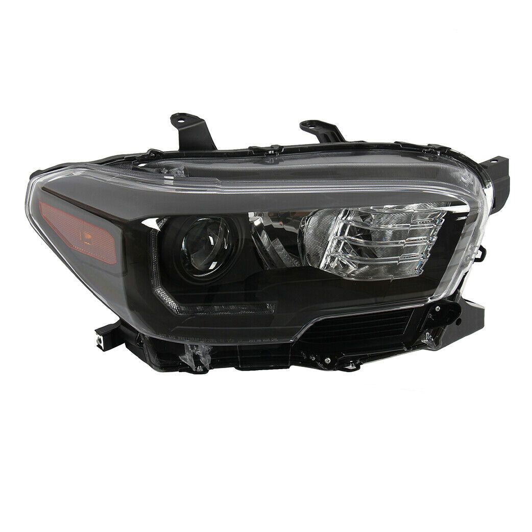 Front view of Headlights lamps of Toyota Tacoma 2016-2019, code: JX-14047-G3-BK