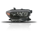 Front view of Headlight lamp for Toyota Tacoma 2016-2019, code: JX-14047-FBK-R